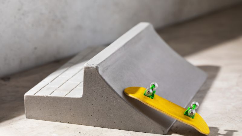 Concrete ramps for tech deck