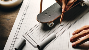 measure and outline of your finger skateboard